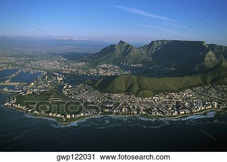 Capetown, South Africa, Aerial view View Large Photo Image Stock Image - Capetown, South Africa, Aerial view. Fotosearch