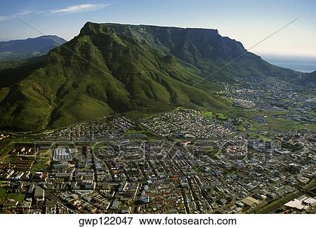 Capetown, South Africa, Aerial view View Large Photo Image Stock Photo - Capetown, South Africa, Aerial view. Fotosearch