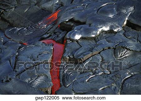 Flowing molten lava, Hawaii View Large Photo Image Stock Photography - Flowing molten lava, Hawaii. Fotosearch
