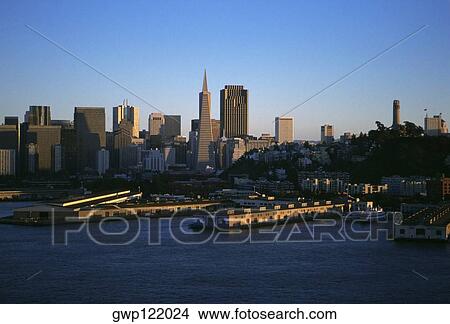 San Francisco, California skyline, aerial View Large Photo Image Picture - San Francisco, California skyline, aerial . Fotosearch