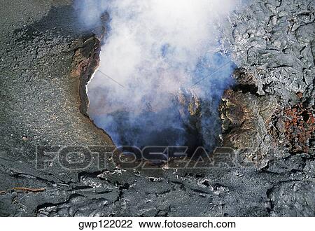 Stock Image - Steam vent at Pu'u O'o Crater, Hawaii. Fotosearch