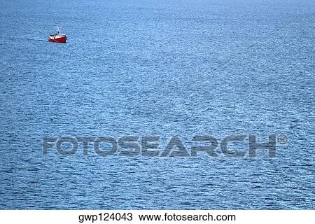 Stock Image - Boat in the sea, Honolulu Harbor, Honolulu, Oahu, Hawaii Islands, USA. Fotosearch