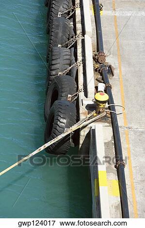 Close-up of a rope tied up with a bollard View Large Photo Image Stock Photo - Close-up of a rope tied up with a bollard. Fotosearch