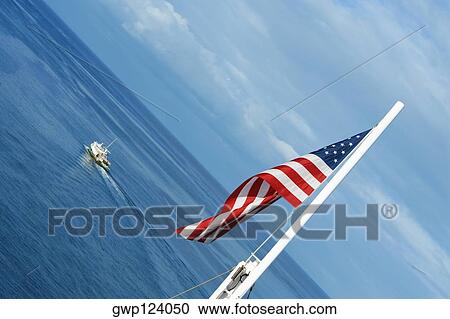 Close-up of an American flag fluttering Stock Image | gwp124050