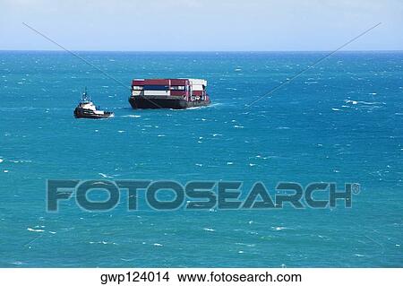 Container ship in the sea, Mawi, Hawaii Islands, USA View Large Photo Image Picture - Container ship in the sea, Mawi, Hawaii Islands, USA. Fotosearch