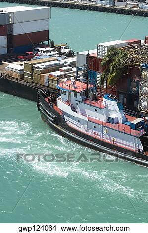High angle view of a container ship View Large Photo Image Picture - High angle view of a container ship. Fotosearch