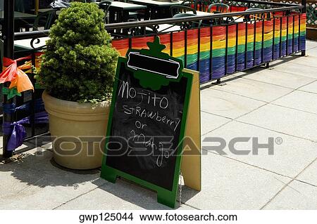Information board in front of a cafe, Dupont Circle, Washington Dc, USA View Large Photo Image Picture - Information board in front of a cafe, Dupont Circle, Washington Dc, USA. Fotosearch