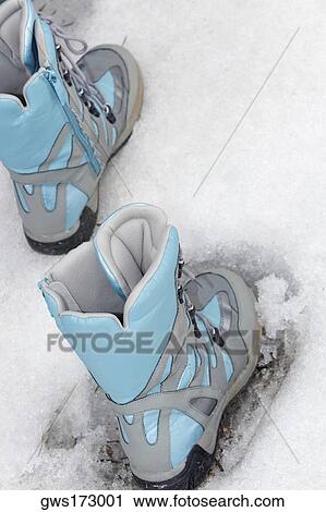 Close-up of ski boots in snow View Large Photo Image Stock Image - Close-up of ski boots in snow. Fotosearch