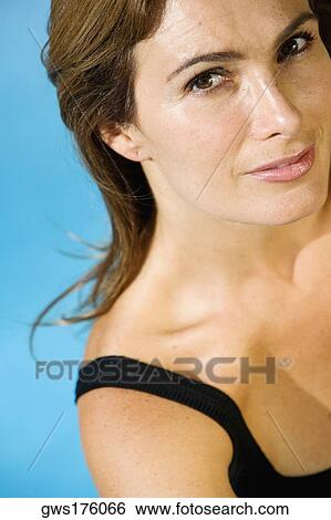 Stock Photograph - Portrait of a mature woman. Fotosearch