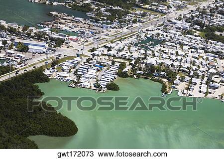 Aerial view of a city by the sea, Florida Keys, Florida, USA View Large Photo Image Stock Image - Aerial view of a city by the sea, Florida Keys, Florida, USA. Fotosearch
