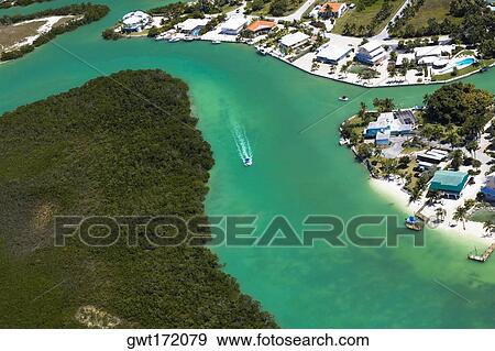 Aerial view of a city by the sea, Florida Keys, Florida, USA View Large Photo Image Stock Photo - Aerial view of a city by the sea, Florida Keys, Florida, USA. Fotosearch
