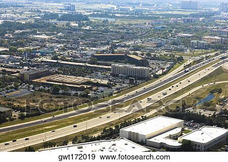 Aerial view of a city, Orlando, Florida, USA View Large Photo Image Stock Photo - Aerial view of a city, Orlando, Florida, USA. Fotosearch