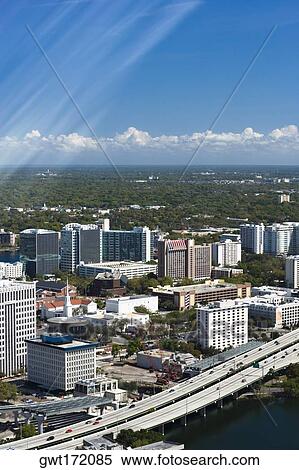 Aerial view of a city, Orlando, Florida, USA View Large Photo Image Stock Photography - Aerial view of a city, Orlando, Florida, USA. Fotosearch