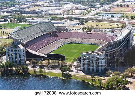 Aerial view of a stadium, Orlando, Florida, USA View Large Photo Image Stock Photo - Aerial view of a stadium, Orlando, Florida, USA. Fotosearch