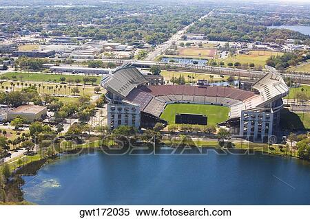 Aerial view of a stadium, Orlando, Florida, USA View Large Photo Image Stock Photography - Aerial view of a stadium, Orlando, Florida, USA. Fotosearch