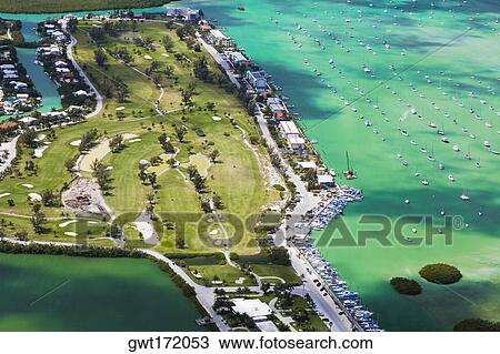 Aerial view of tourist resorts along the sea, Florida Keys, Florida, USA View Large Photo Image Stock Image - Aerial view of tourist resorts along the sea, Florida Keys, Florida, USA. Fotosearch