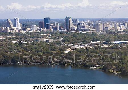 Buildings in a city, Orlando, Florida, USA View Large Photo Image Stock Photo - Buildings in a city, Orlando, Florida, USA. Fotosearch