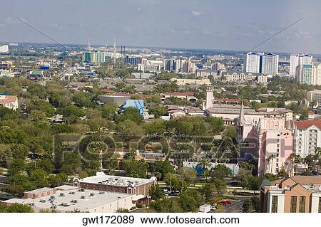 Buildings in a city, Orlando, Florida, USA View Large Photo Image Stock Photo - Buildings in a city, Orlando, Florida, USA. Fotosearch