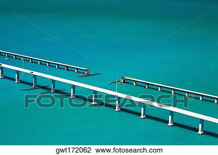High angle view of bridges over the sea, Florida Keys, Florida, USA View Large Photo Image Stock Image - High angle view of bridges over the sea, Florida Keys, Florida, USA. Fotosearch