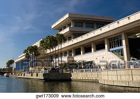Building at the waterfront, Convention Center, Tampa, Florida, USA View Large Photo Image Stock Photo - Building at the waterfront, Convention Center, Tampa, Florida, USA. Fotosearch