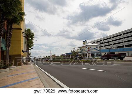Car moving on the road, Daytona Beach, Florida, USA View Large Photo Image Stock Photography - Car moving on the road, Daytona Beach, Florida, USA. Fotosearch