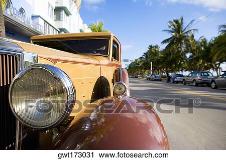 Close-up of a car's headlight, South Beach, Miami Beach, Florida, USA View Large Photo Image Stock Image - Close-up of a car's headlight, South Beach, Miami Beach, Florida, USA. Fotosearch