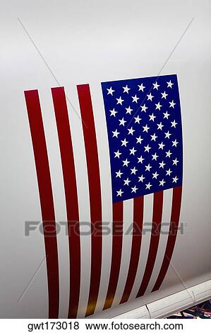 Close-up of an American flag painted on metal View Large Photo Image Stock Photo - Close-up of an American flag painted on metal. Fotosearch