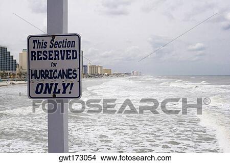 Picture - Close-up of an information board, Daytona Beach, Florida, USA. Fotosearch