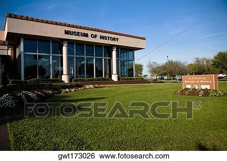 Stock Photograph - Facade of a museum, St. Petersburg Museum Of History, St. Petersburg, Florida, USA. Fotosearch