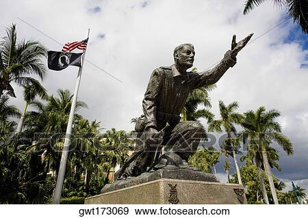 Low angle view of a statue in a park, Las Olas Boulevard, Fort Lauderdale, Florida, USA View Large Photo Image Stock Photo - Low angle view of a statue in a park, Las Olas Boulevard, Fort Lauderdale, Florida, USA. Fotosearch