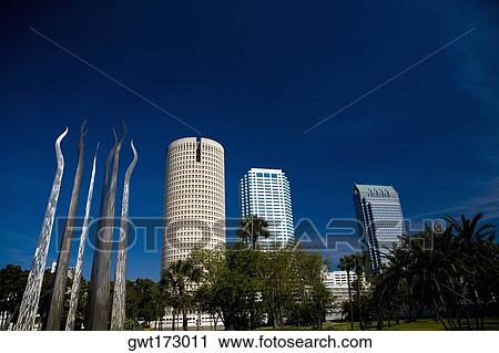Low angle view of skyscrapers in a city, Plant Park, University Of Tampa, Tampa, Florida, USA View Large Photo Image Stock Image - Low angle view of skyscrapers in a city, Plant Park, University Of Tampa, Tampa, Florida, USA. Fotosearch