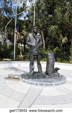 Stock Image - Statue in a park, Las Olas Boulevard, Fort Lauderdale, Florida, USA. Fotosearch