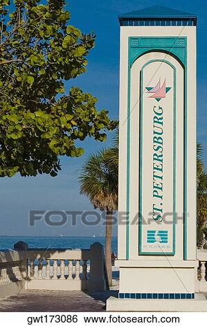 Tower at the seaside, St. Petersburg, Florida, USA View Large Photo Image Stock Photograph - Tower at the seaside, St. Petersburg, Florida, USA. Fotosearch