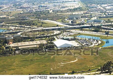 Stock Image - Aerial view of a city, Orlando, Florida, USA. Fotosearch