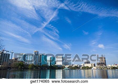 Buildings at the waterfront, Lake Eola, Orlando, Florida, USA View Large Photo Image Stock Photography - Buildings at the waterfront, Lake Eola, Orlando, Florida, USA. Fotosearch