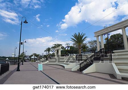 Lampposts on a walkway, Altamonte Springs, Orlando, Florida, USA View Large Photo Image Stock Photo - Lampposts on a walkway, Altamonte Springs, Orlando, Florida, USA. Fotosearch