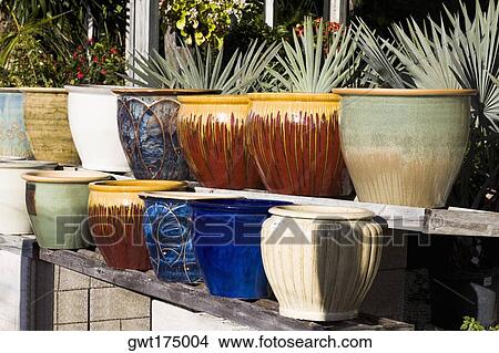 Close-up of vases in a row, Florida Keys, Florida, USA View Large Photo Image Picture - Close-up of vases in a row, Florida Keys, Florida, USA. Fotosearch