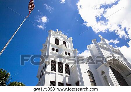 Low angle view of a church, St Paul's Episcopal Church, Key West, Florida, USA View Large Photo Image Stock Photo - Low angle view of a church, St Paul's Episcopal Church, Key West, Florida, USA. Fotosearch