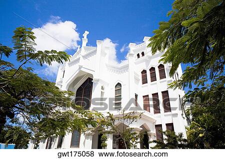 Low angle view of a church, St Paul's Episcopal Church, Key West, Florida, USA View Large Photo Image Stock Photo - Low angle view of a church, St Paul's Episcopal Church, Key West, Florida, USA. Fotosearch