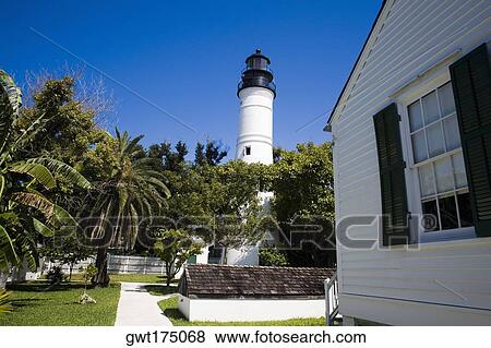 Stock Photo - Low angle view of a lighthouse, Key West Lighthouse Museum, Key West, Florida, USA. Fotosearch