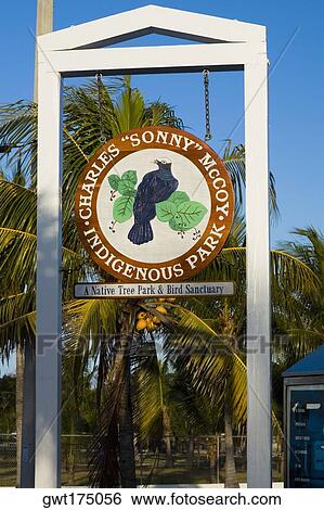 Low angle view of an entrance signboard, Sonny McCoy Indigenous Park, Key West, Florida, USA View Large Photo Image Stock Photograph - Low angle view of an entrance signboard, Sonny McCoy Indigenous Park, Key West, Florida, USA. Fotosearch