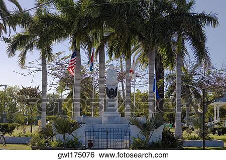 Statue surrounded by flags in a park, Bayview Park, Key West, Florida, USA View Large Photo Image Stock Photograph - Statue surrounded by flags in a park, Bayview Park, Key West, Florida, USA. Fotosearch