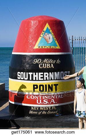 Structure marking the southernmost point of United States, Key West, Florida, USA View Large Photo Image Stock Image - Structure marking the southernmost point of United States, Key West, Florida, USA. Fotosearch