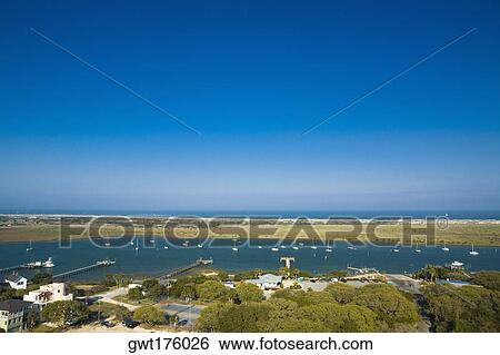 Aerial view of the sea, St. Augustine beach, Florida, USA View Large Photo Image Stock Photograph - Aerial view of the sea, St. Augustine beach, Florida, USA. Fotosearch