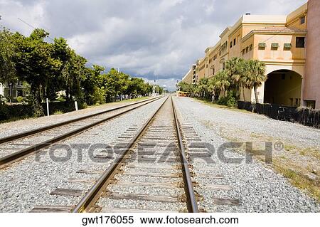 Building along a railroad track View Large Photo Image Stock Photography - Building along a railroad track. Fotosearch
