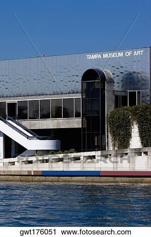 Stock Image - Building at the waterfront, Tampa Museum Of Art, Tampa, Florida, USA. Fotosearch