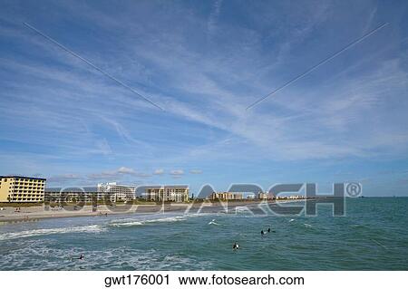 Buildings at the waterfront, Cocoa Beach, Florida, USA View Large Photo Image Stock Image - Buildings at the waterfront, Cocoa Beach, Florida, USA. Fotosearch