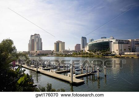 Buildings at the waterfront, Hillsborough River, Tampa, Florida, USA View Large Photo Image Stock Image - Buildings at the waterfront, Hillsborough River, Tampa, Florida, USA. Fotosearch