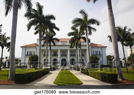 Facade of a museum, Flagler Museum, Palm Beach, Florida, USA View Large Photo Image Stock Photo - Facade of a museum, Flagler Museum, Palm Beach, Florida, USA. Fotosearch