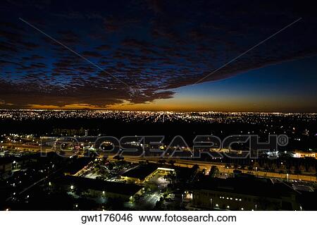 High angle view of a city lit up at night, Miami, Florida, USA View Large Photo Image Stock Photograph - High angle view of a city lit up at night, Miami, Florida, USA. Fotosearch